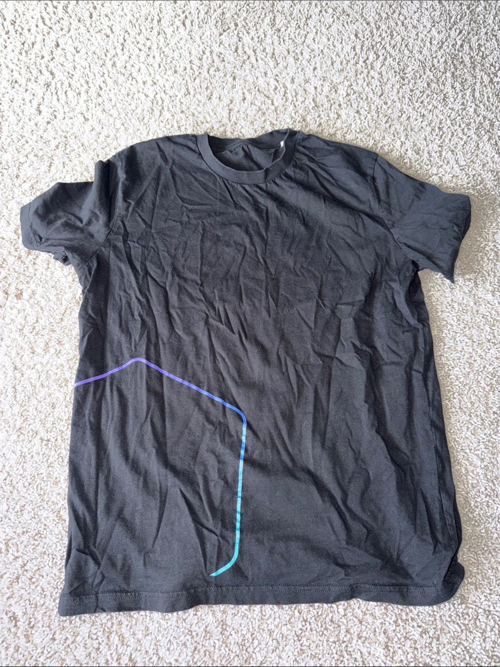 Men's Black 2021 October Fest Crew Neck T-Shirt with Subtle Blue-Purple Accent